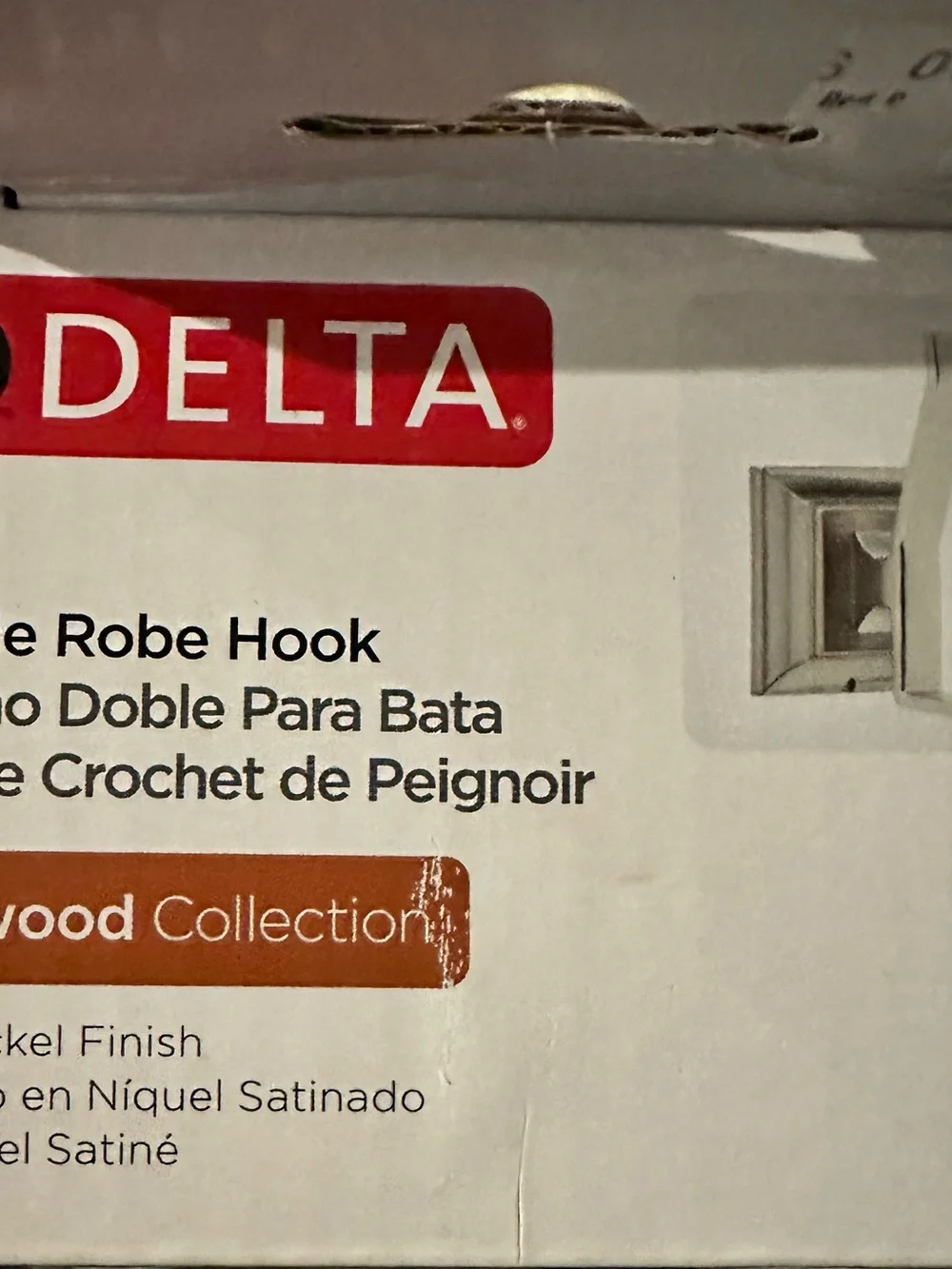 Delta Lynwood Double Robe Hook in Satin Nickel Finish